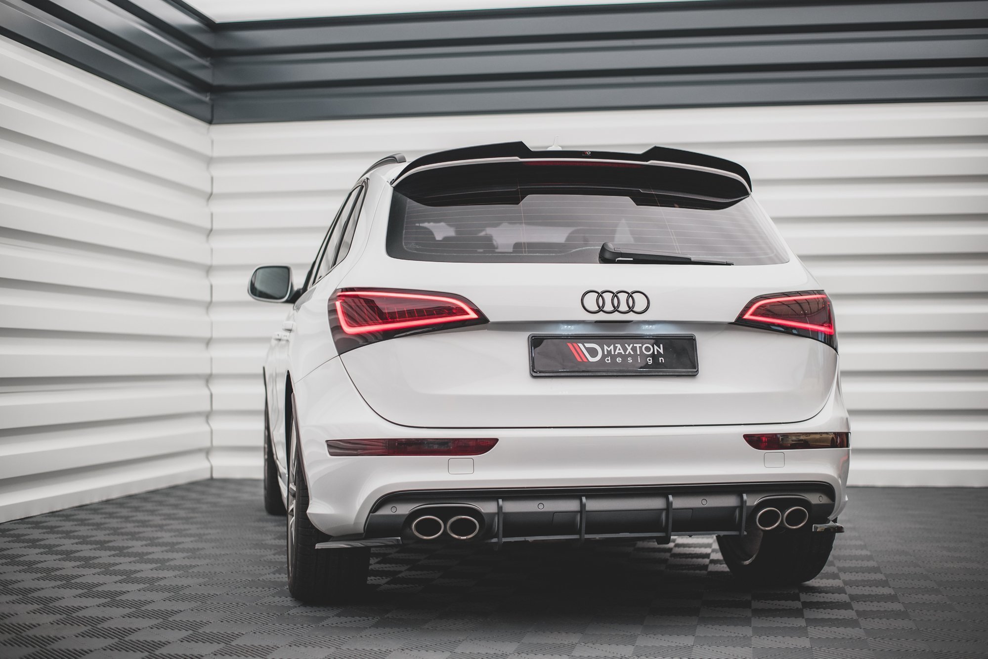Street Pro Heckschürze Heck Ansatz Diffusor passend für Audi SQ5 Mk1 8R