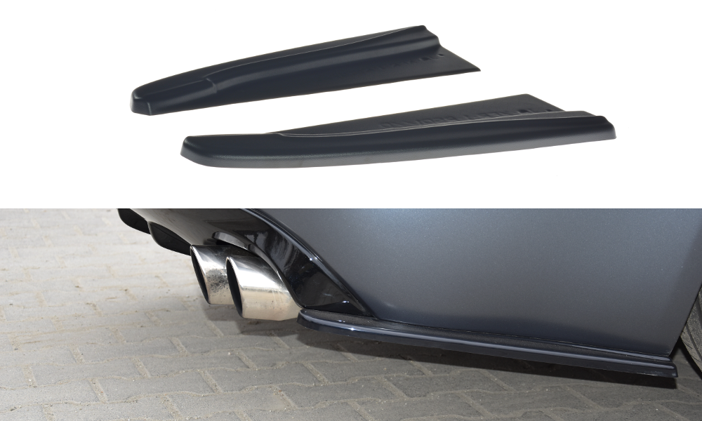 Heck Ansatz Flaps Diffusor für Jaguar XF-R Mk1 schwarz Hochglanz