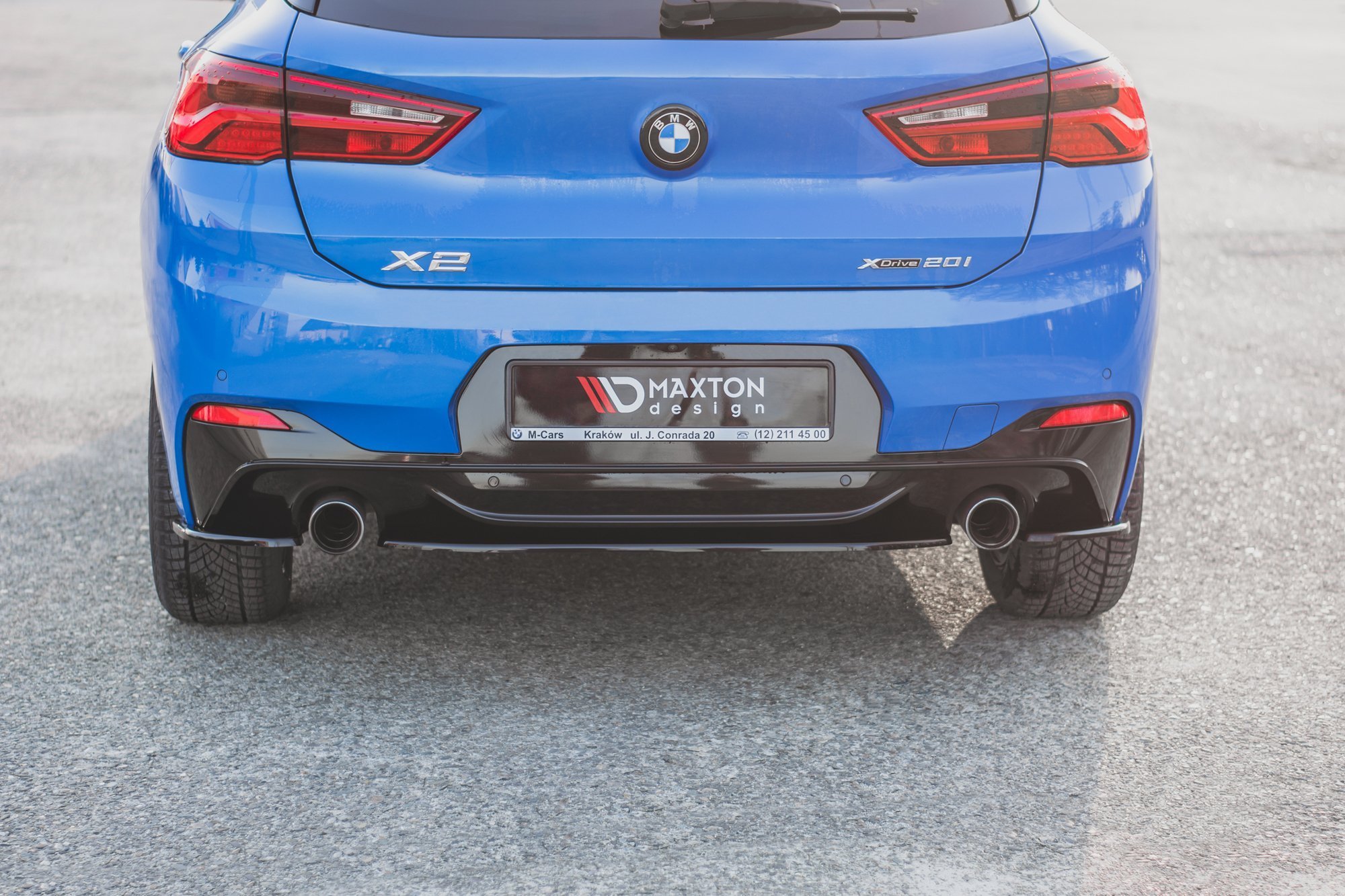Heckansatz BMW X2 F39 M-Paket schwarz Hochglanz