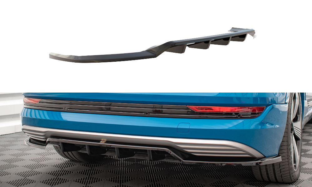 Street+ Mittlerer Diffusor RACE Heck Ansatz passend für Audi e-tron schwarz Hochglanz