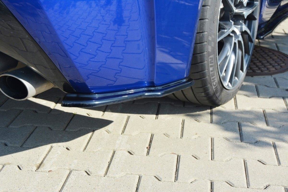 Heck Ansatz Flaps Diffusor für Lexus RC F schwarz Hochglanz