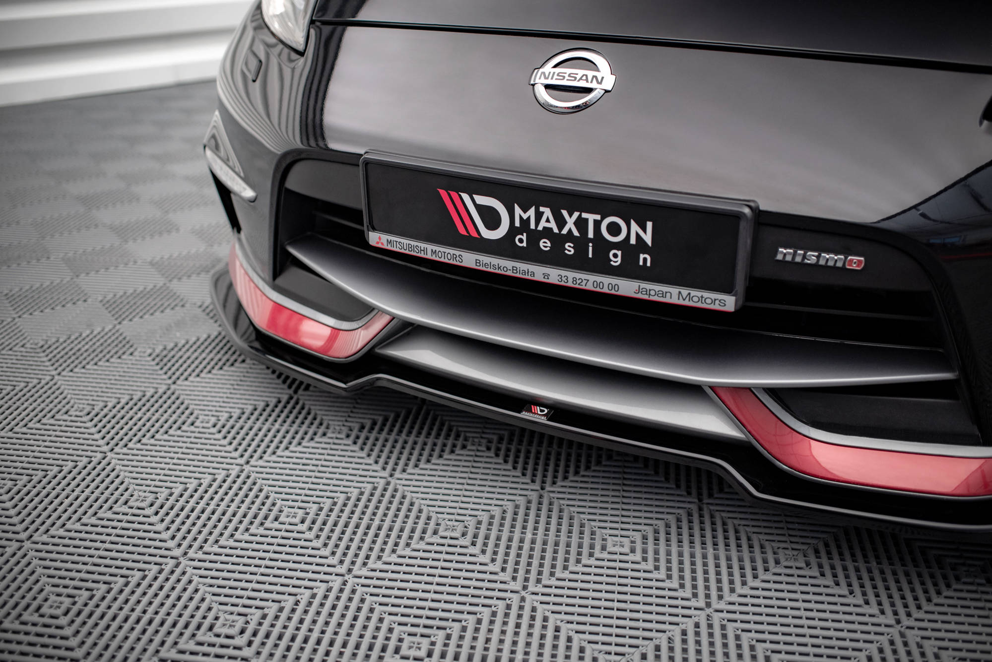 Street+ Spoilerlippe Front Ansatz V.3 passend für Nissan 370Z Nismo FL schwarz Hochglanz