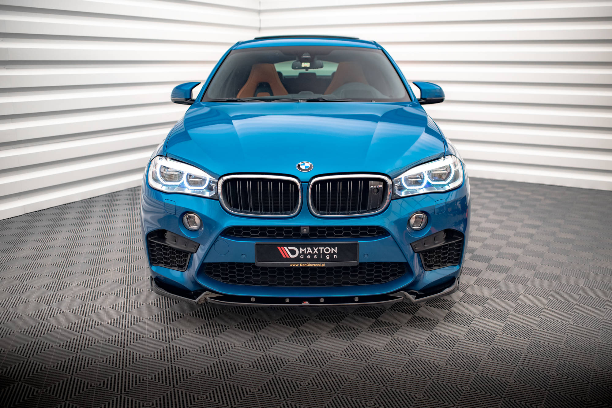 Street+ Spoilerlippe Front Ansatz V.1 passend für BMW X5 M F85 / X6 M F86 schwarz Hochglanz