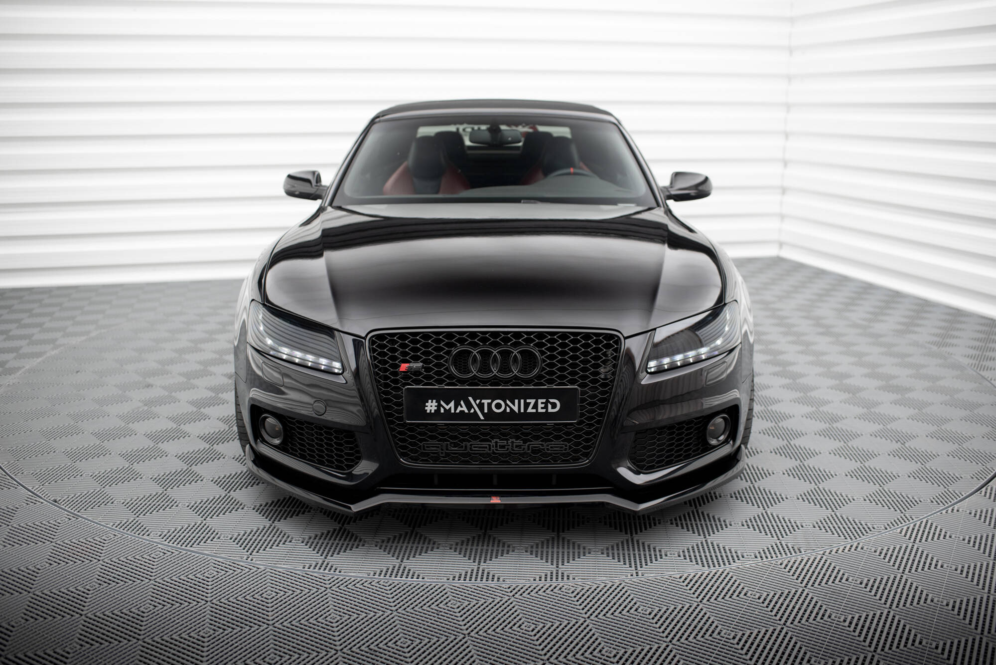 Street+ Spoilerlippe Front Ansatz V.3 passend für Audi S5 / A5 S-Line 8T schwarz Hochglanz