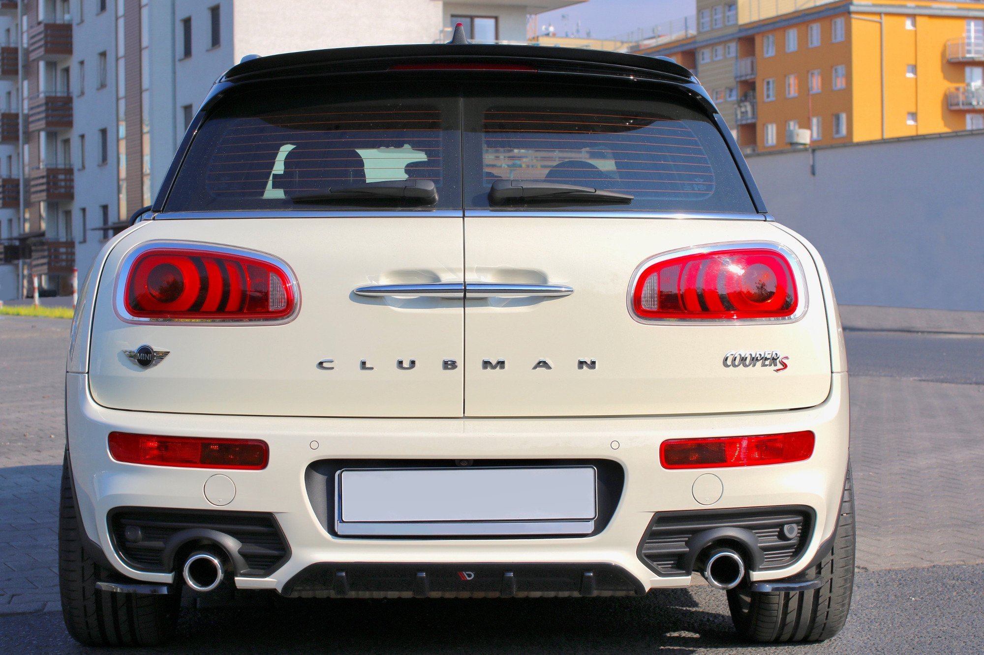 Heck Ansatz Flaps Diffusor V.1 für MINI CLUBMAN S MK2 F54 JCW schwarz matt