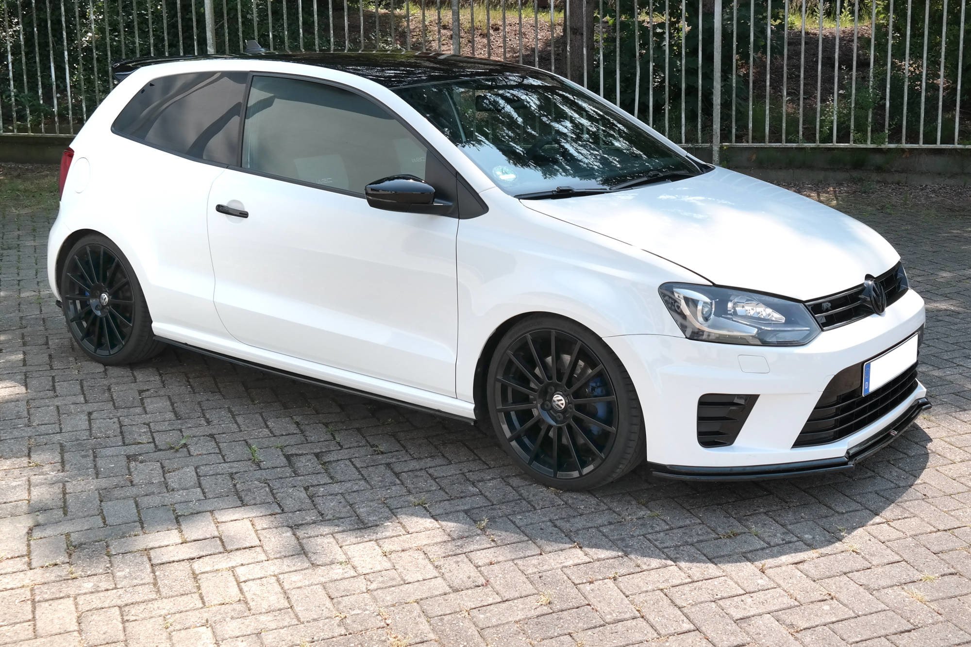 Street+ Seitenschweller Leisten passend für VW POLO MK5 R WRC schwarz matt