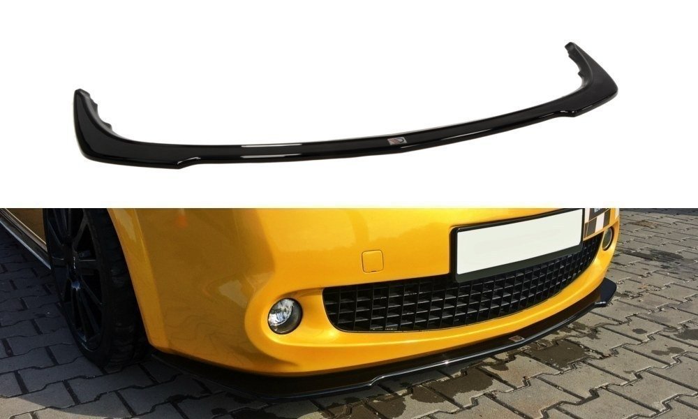 Street+ Spoilerlippe Front Ansatz passend für Renault Megane II RS schwarz Hochglanz