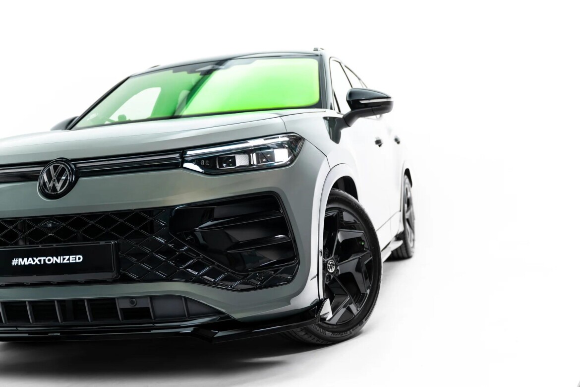 Frontlippe V.1 passend für VW Tayron R-Line Mk1 schwarz Hochglanz