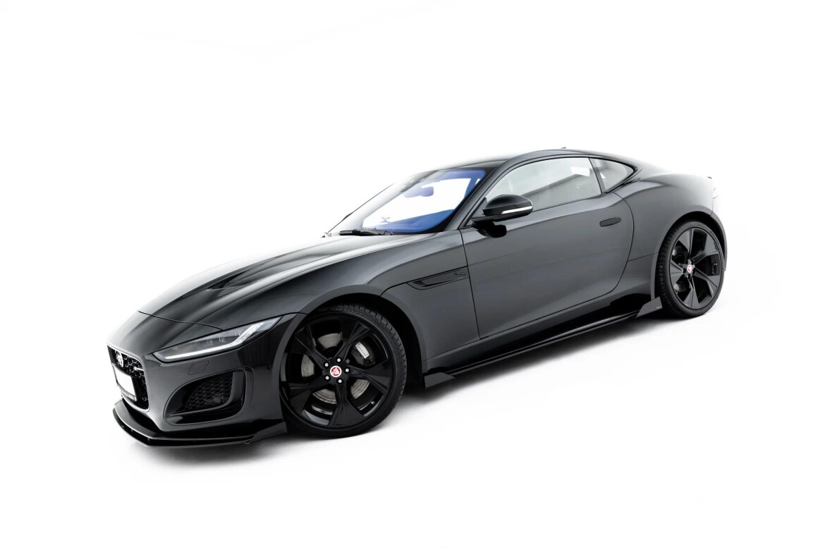 Seitenschweller Ansatz + Flaps passend für Jaguar F-Type X152 Facelift 2 schwarz Hochglanz