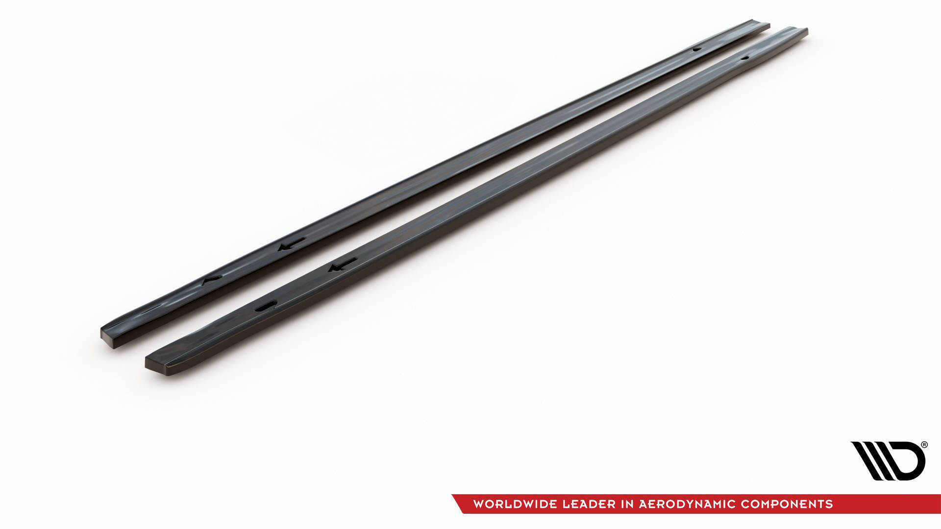 Street+ Seitenschweller Leisten V.1 passend für VW Golf GTI / GTE / GTI Clubsport / GTD / R-Line Mk8 schwarz Hochglanz