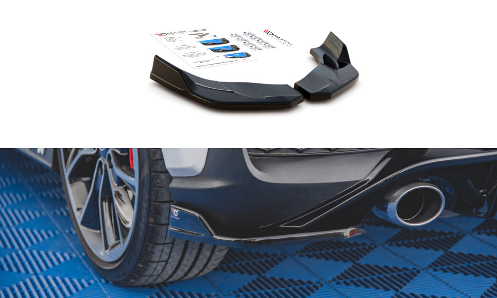 Street+ Heck Ansatz Flaps V.4 passend für Hyundai I30 N Mk3 Hatchback schwarz Hochglanz