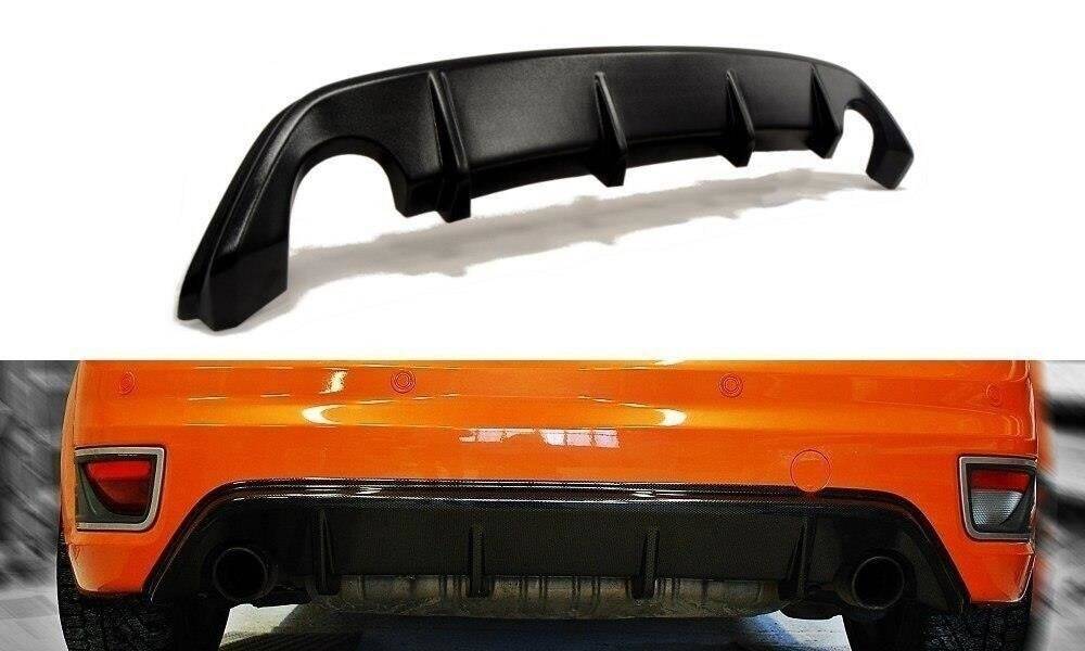 Street+ Heck Ansatz Diffusor passend für Ford Focus ST Mk2 schwarz Hochglanz