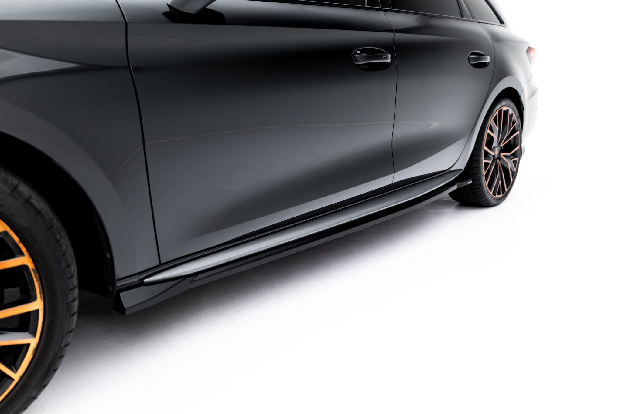 Seitenschweller Ansatz Paar V.2 passend für CUPRA Leon ST / Hatchback Aero Mk1 / Mk1 FL schwarz Hochglanz