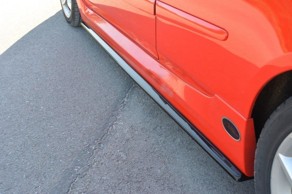 Street+ Seitenschweller Leisten passend für Fiat Stilo Schumacher schwarz Hochglanz