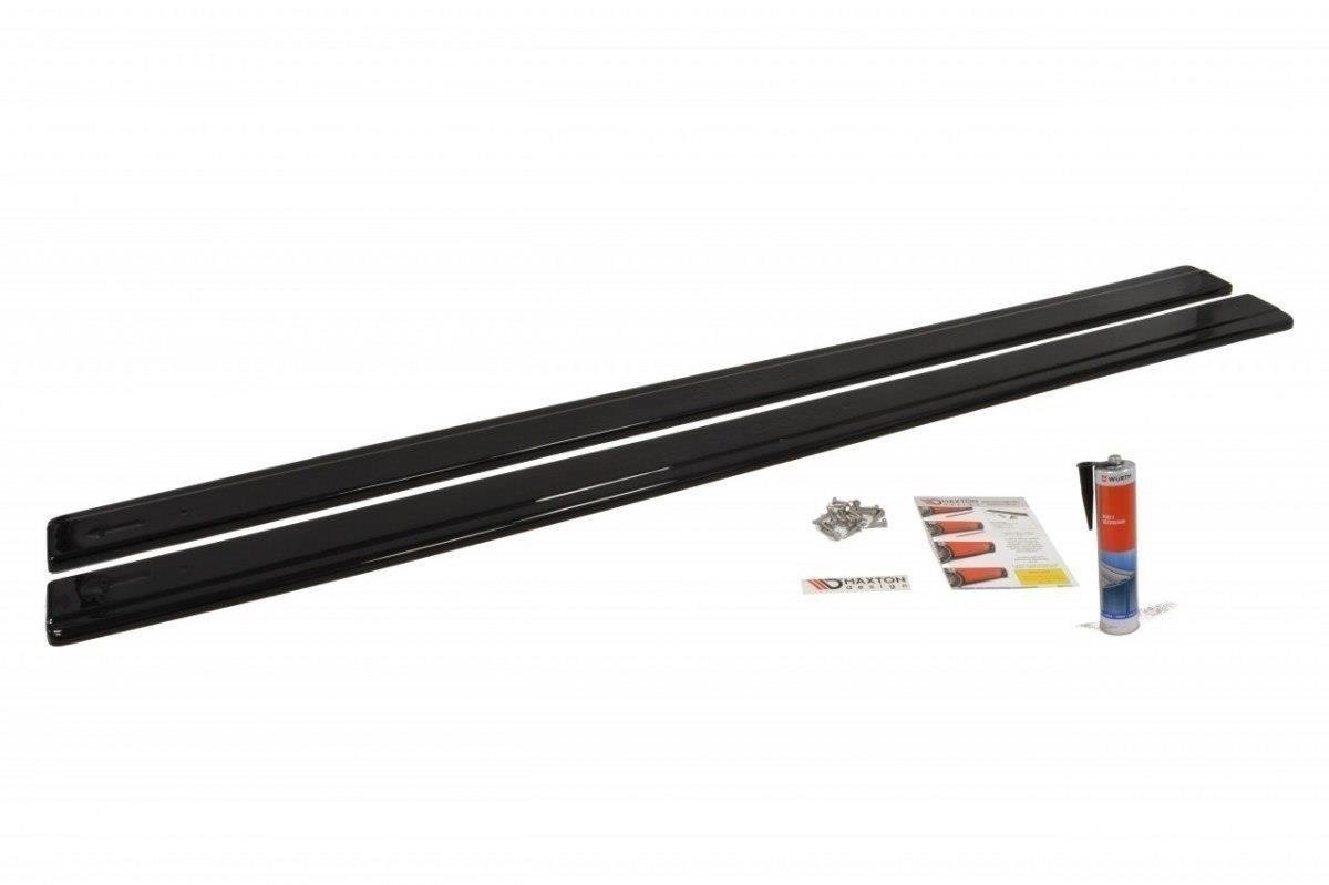 Street+ Seitenschweller Leisten passend für Mitsubishi Lancer Evo X schwarz Hochglanz
