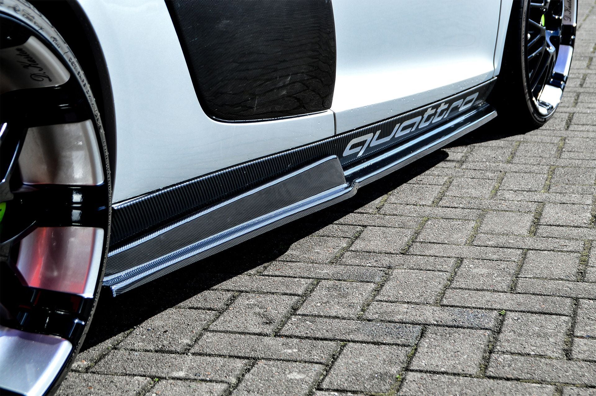 CUP Seitenschweller für Audi R8 42 Bj. 2006-2015 Schwarz Matt