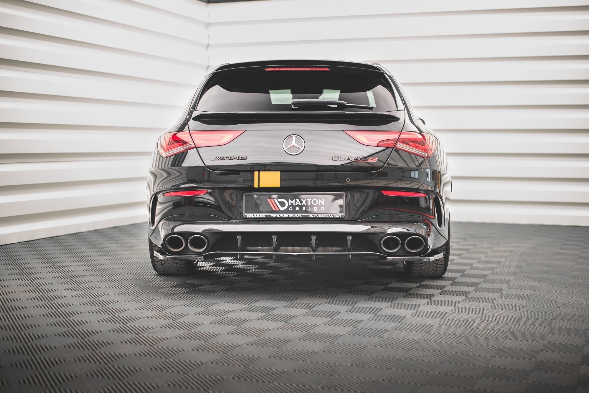 Street+ Heck Ansatz Diffusor passend für Mercedes-AMG CLA 35 Aero / 45 Aero C118 schwarz Hochglanz