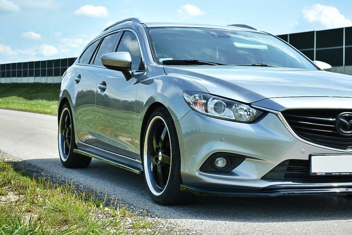 Seitenschweller Ansatz für V.1 für Mazda 6 Kombi GJ Mk3 schwarz Hochglanz