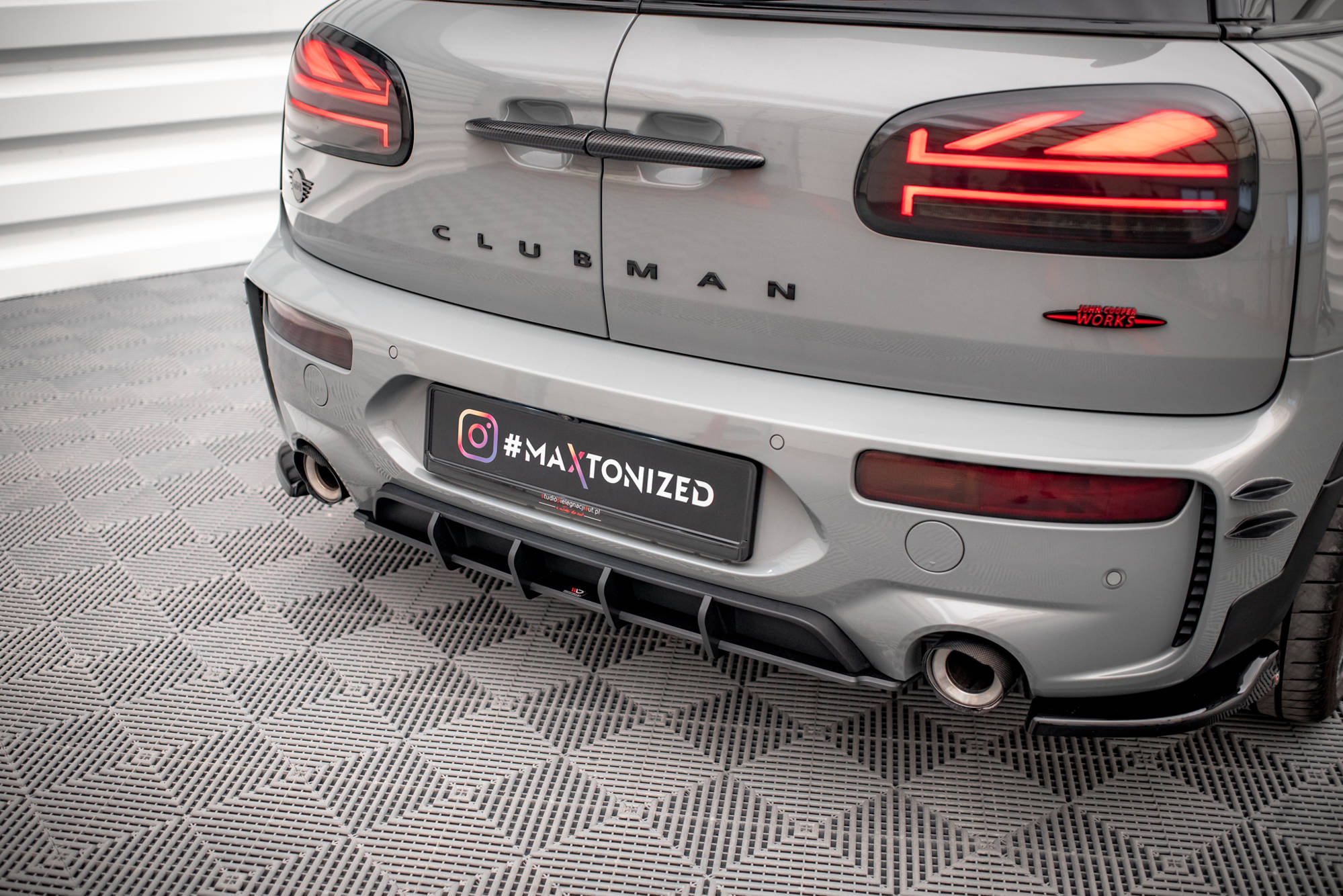 Street Pro Heckschürze Heck Ansatz Diffusor passend für Mini Cooper Clubman John Cooper Works F54 FL