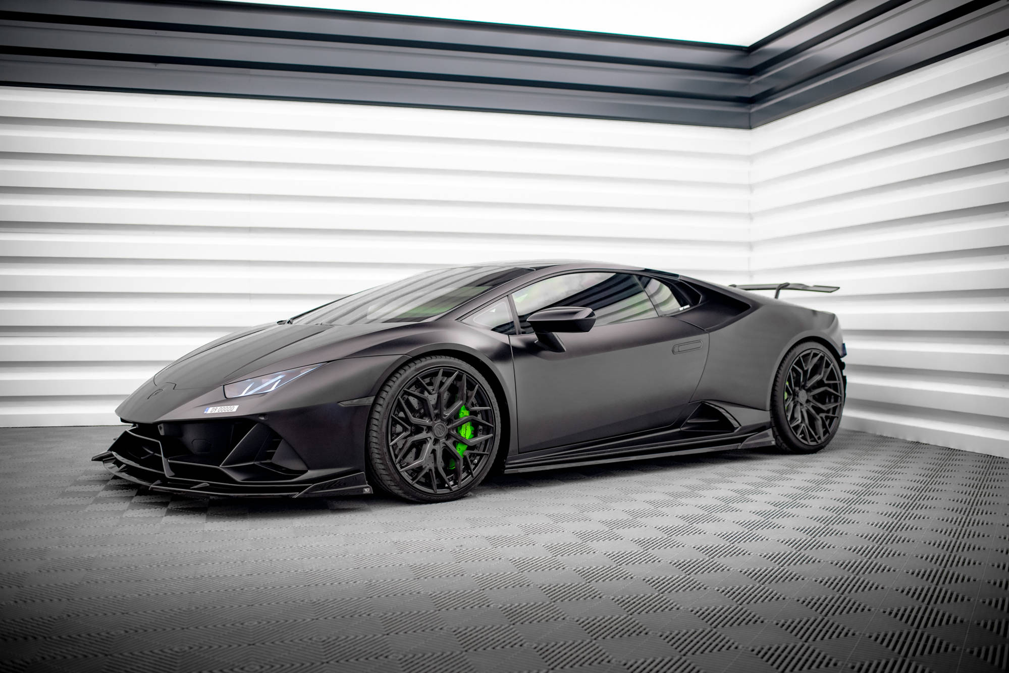 Seitenschweller Ansatz Paar passend für Lamborghini Huracan EVO schwarz Hochglanz