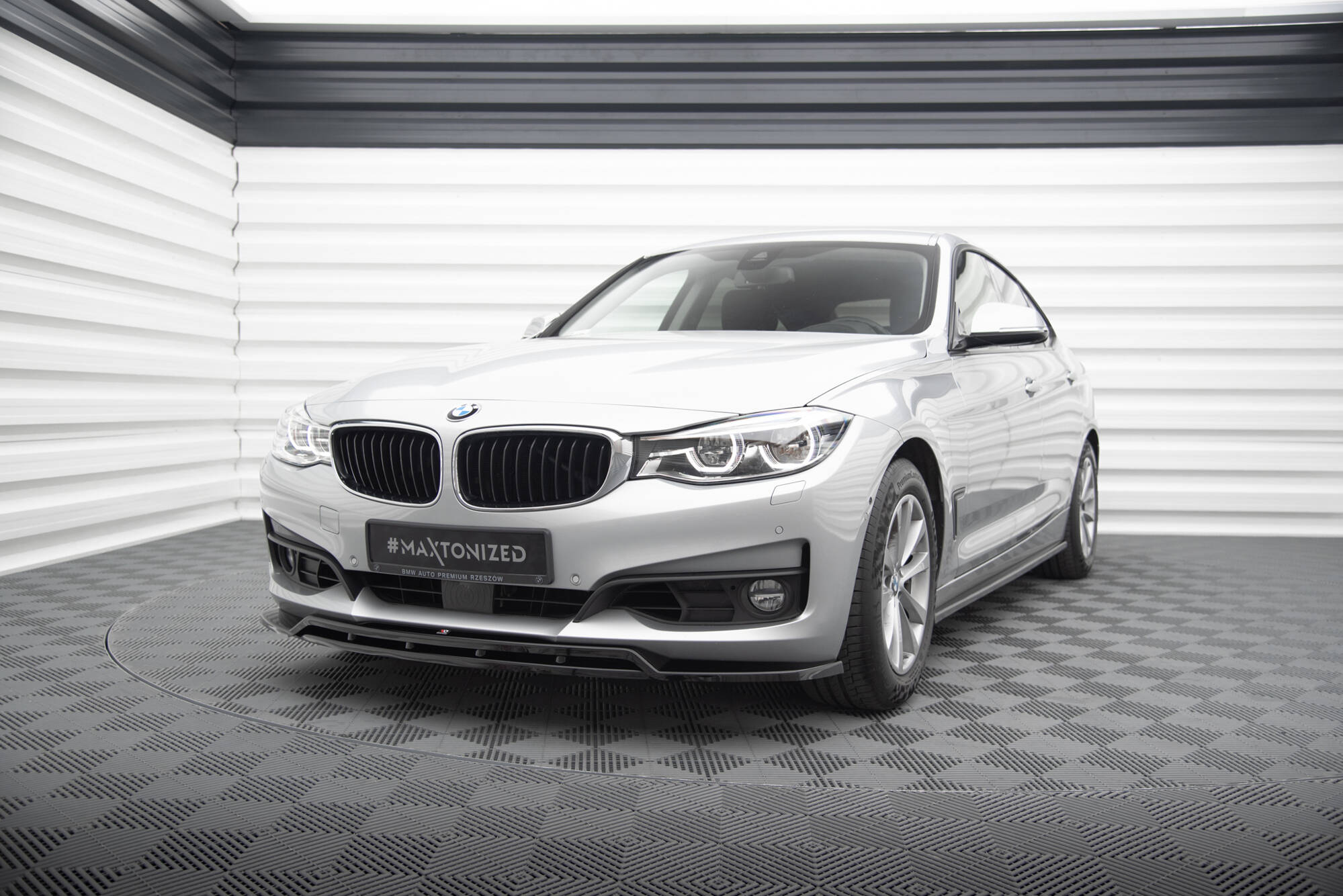 Street+ Spoilerlippe Front Ansatz passend für BMW 3er GT F34 schwarz Hochglanz