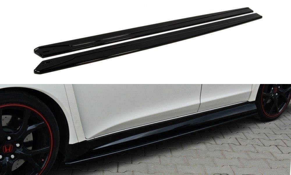 Street+ Seitenschweller Leisten passend für Honda Civic IX TYPE R schwarz Hochglanz