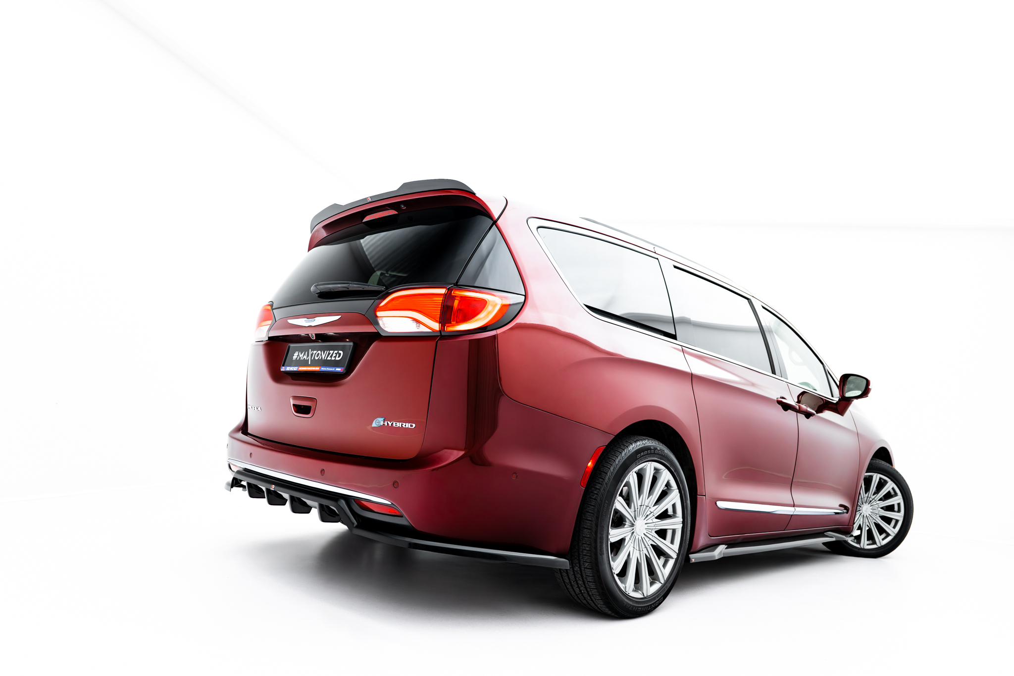 Seitenschweller Ansatz Paar V.2 passend für Chrysler Pacifica Mk2 schwarz Hochglanz