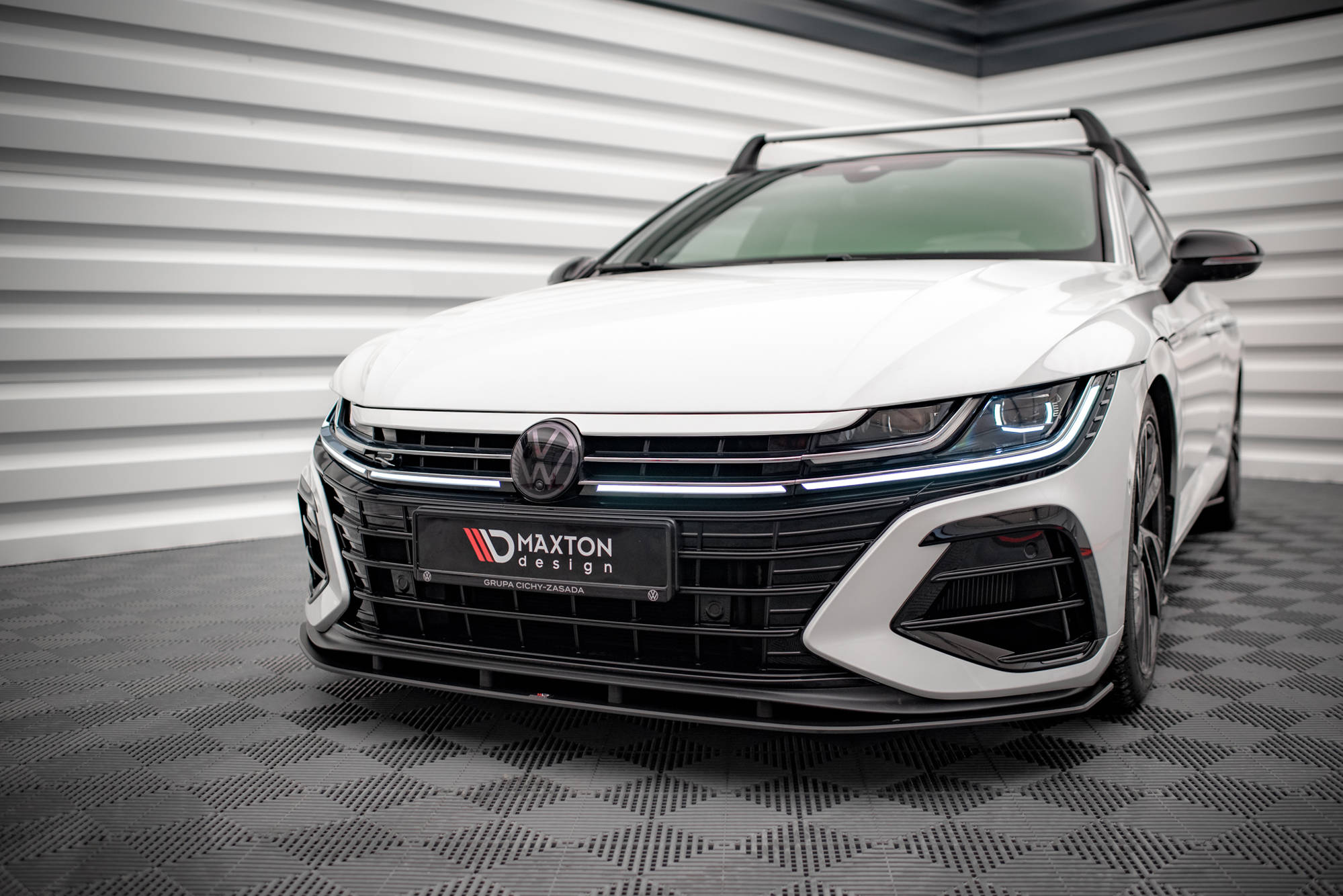 Street Pro Spoilerlippe Front Ansatz passend für VW Arteon R rot