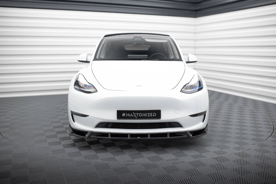 Frontlippe V.1 passend für Tesla Model Y schwarz Hochglanz