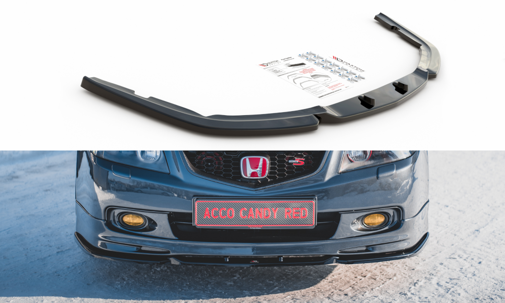 Street+ Spoilerlippe Front Ansatz V.3 passend für Honda Accord Mk7 Type-S schwarz Hochglanz