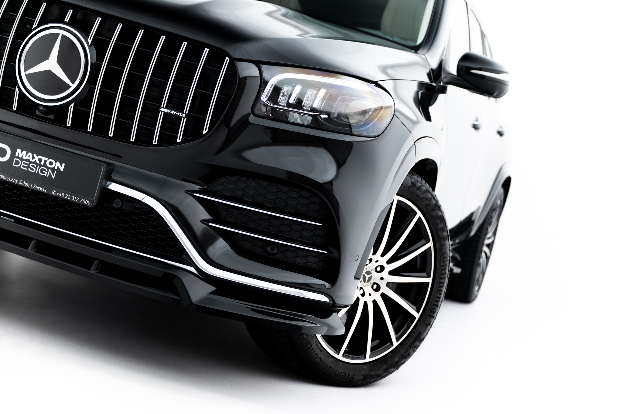 Street+ Spoilerlippe Front Ansatz V.2 passend für Mercedes GLS AMG-Line X167 schwarz Hochglanz