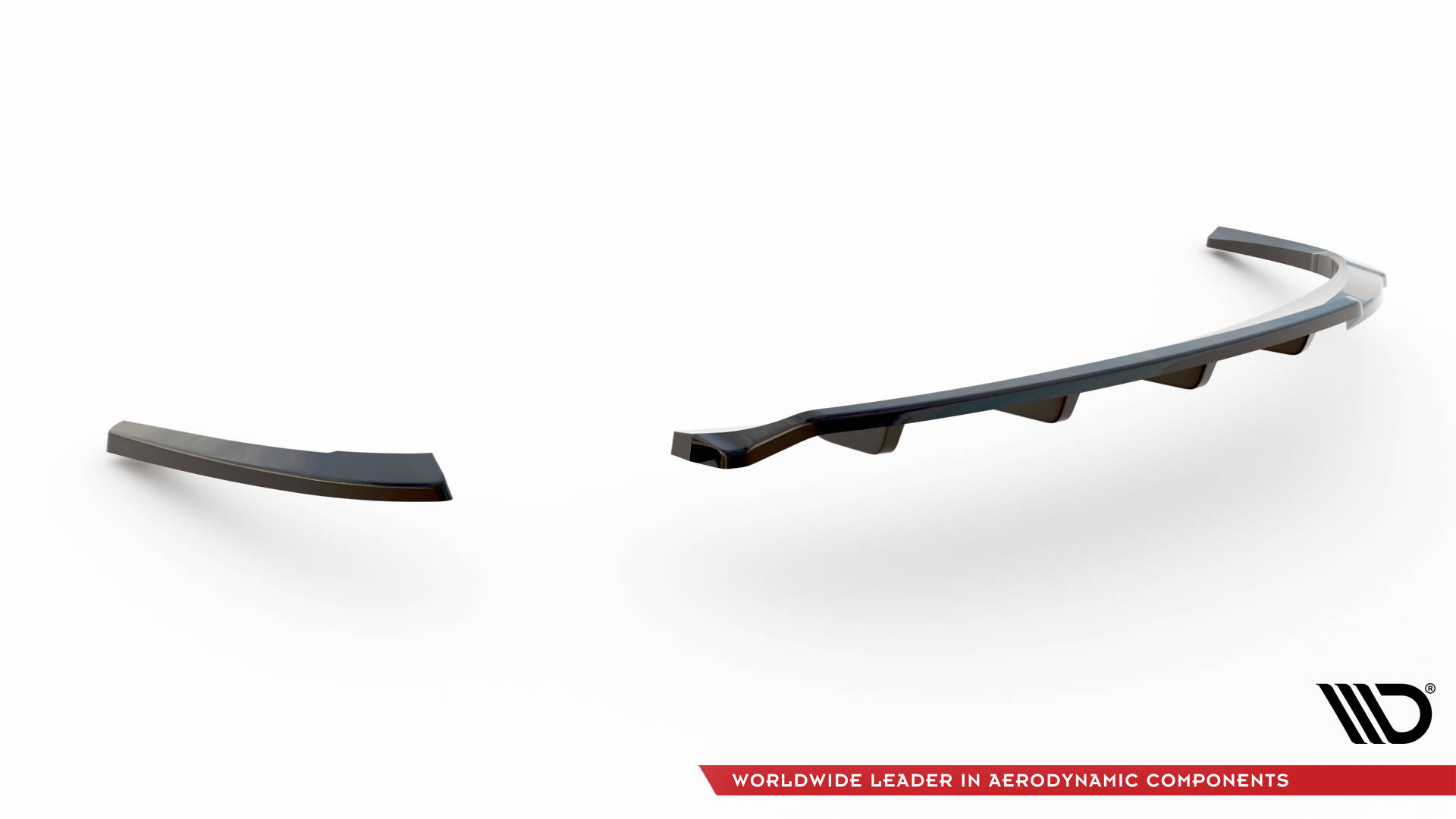 Street+ Mittlerer Diffusor RACE Heck Ansatz passend für Audi A5 Coupe 8T FL schwarz Hochglanz