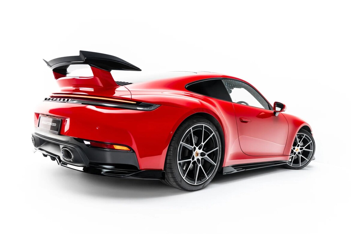 Seitenschweller Ansatz (Paar) passend für Porsche 911 Carrera Aero / Carrera GTS SportDesign 992 Facelift schwarz Hochglanz