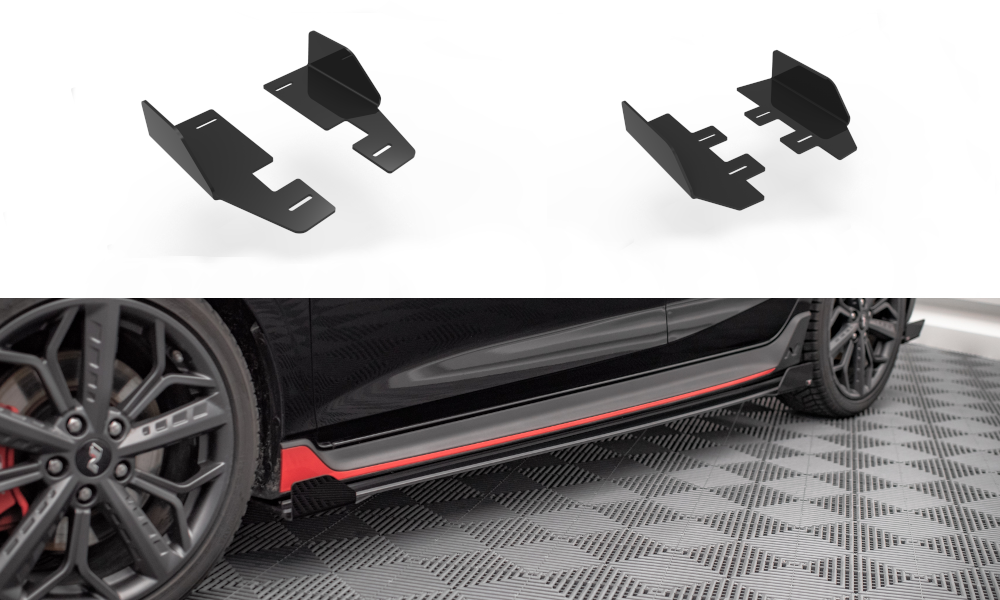 Seitenschweller Flaps passend für Hyundai I20 N Mk3 schwarz Hochglanz