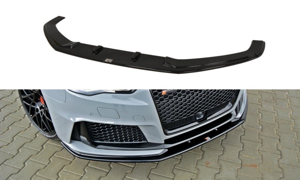 Street+ Spoilerlippe Front Ansatz V.2 passend für Audi RS3 8V Sportback schwarz Hochglanz