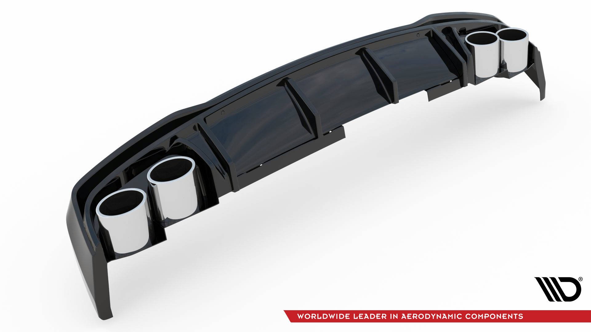 Street+ Heck Ansatz Diffusor + Endrohre passend für Audi A6 S-Line / S6 C8 / C8 FL