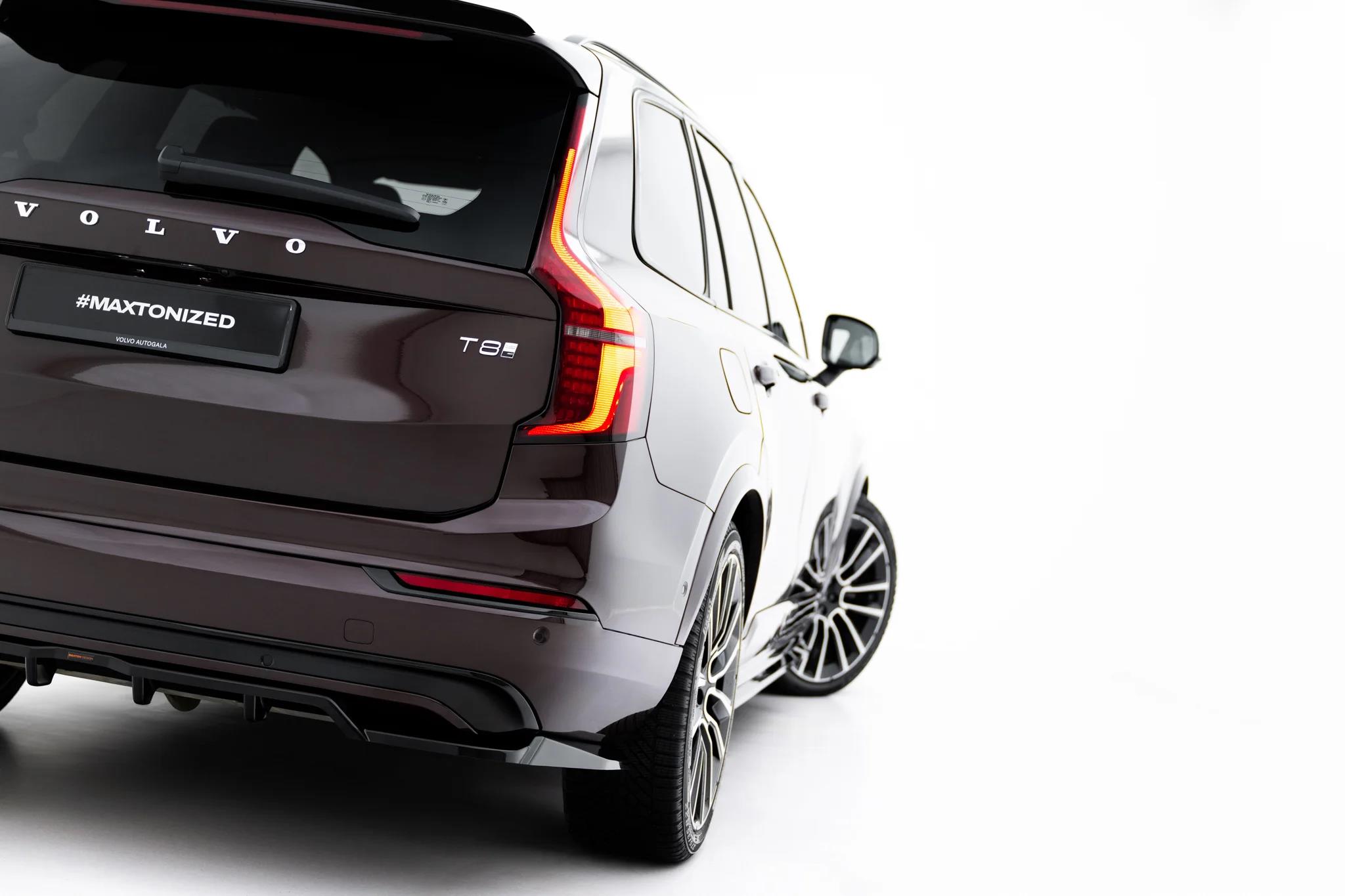 Street+ Mittlerer Diffusor RACE passend für Volvo XC90 Mk2 Facelift 2 schwarz Hochglanz