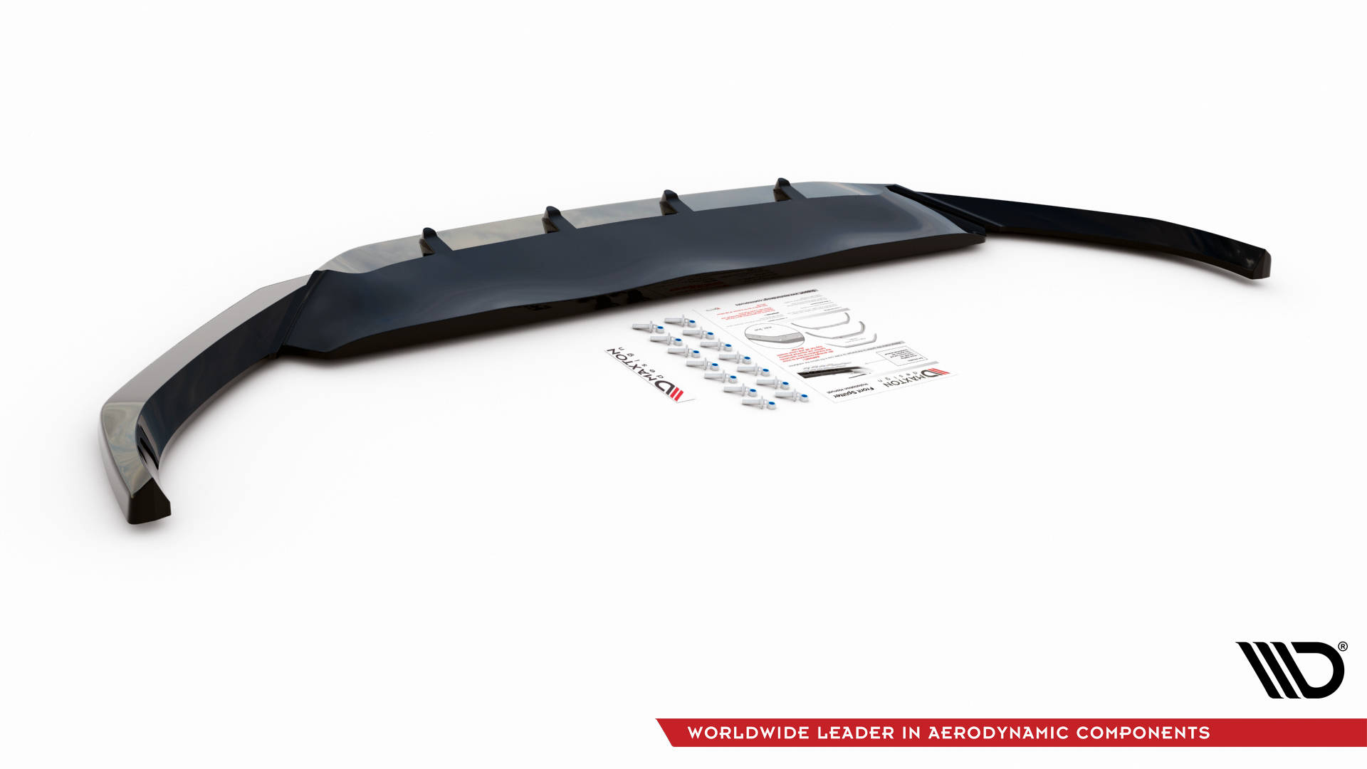 Street+ Spoilerlippe Front Ansatz V.1 passend für VW Passat B8 FL schwarz Hochglanz