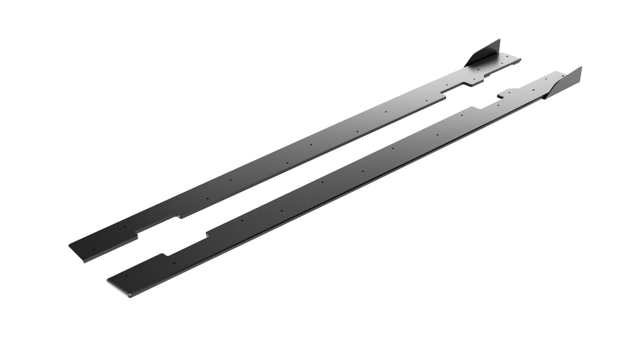 Street Pro Seitenschweller Ansatz (Paar) + Flaps passend für Mini Cooper John Cooper Works F65 schwarz Hochglanz