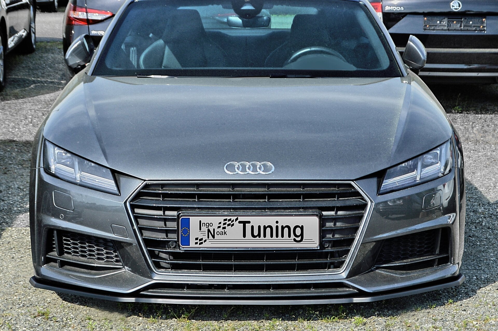 Spoilerschwert Frontspoiler Lippe Cuplippe ABS für Audi TT TTS 8S S Line Schwarz Glanz
