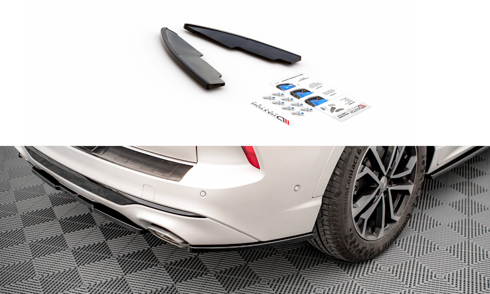 Street+ Heck Ansatz Flaps passend für Ford Kuga ST-Line Mk3 schwarz Hochglanz