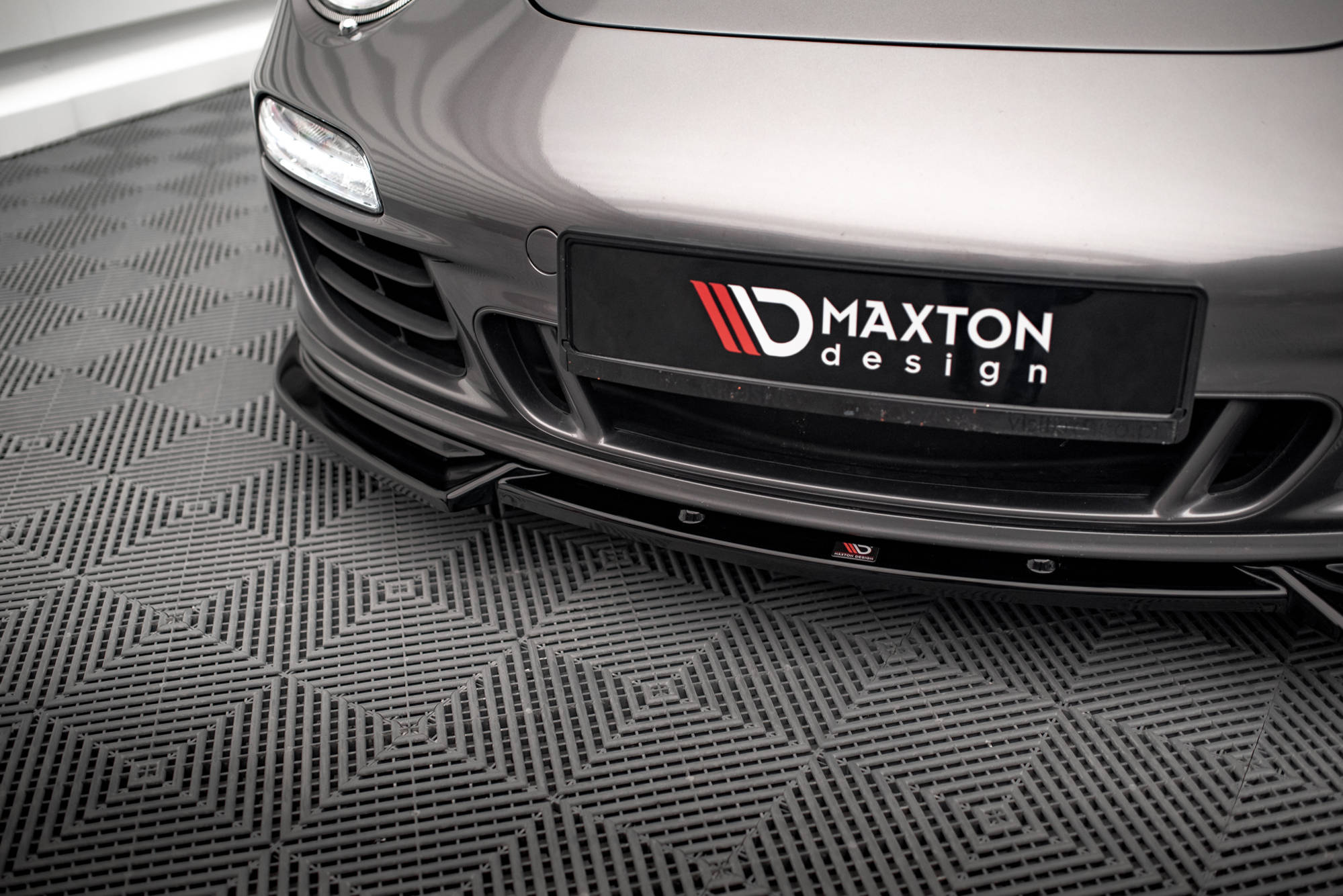 Street+ Spoilerlippe Front Ansatz V.2 passend für Porsche 911 Carrera GTS 997 FL schwarz Hochglanz