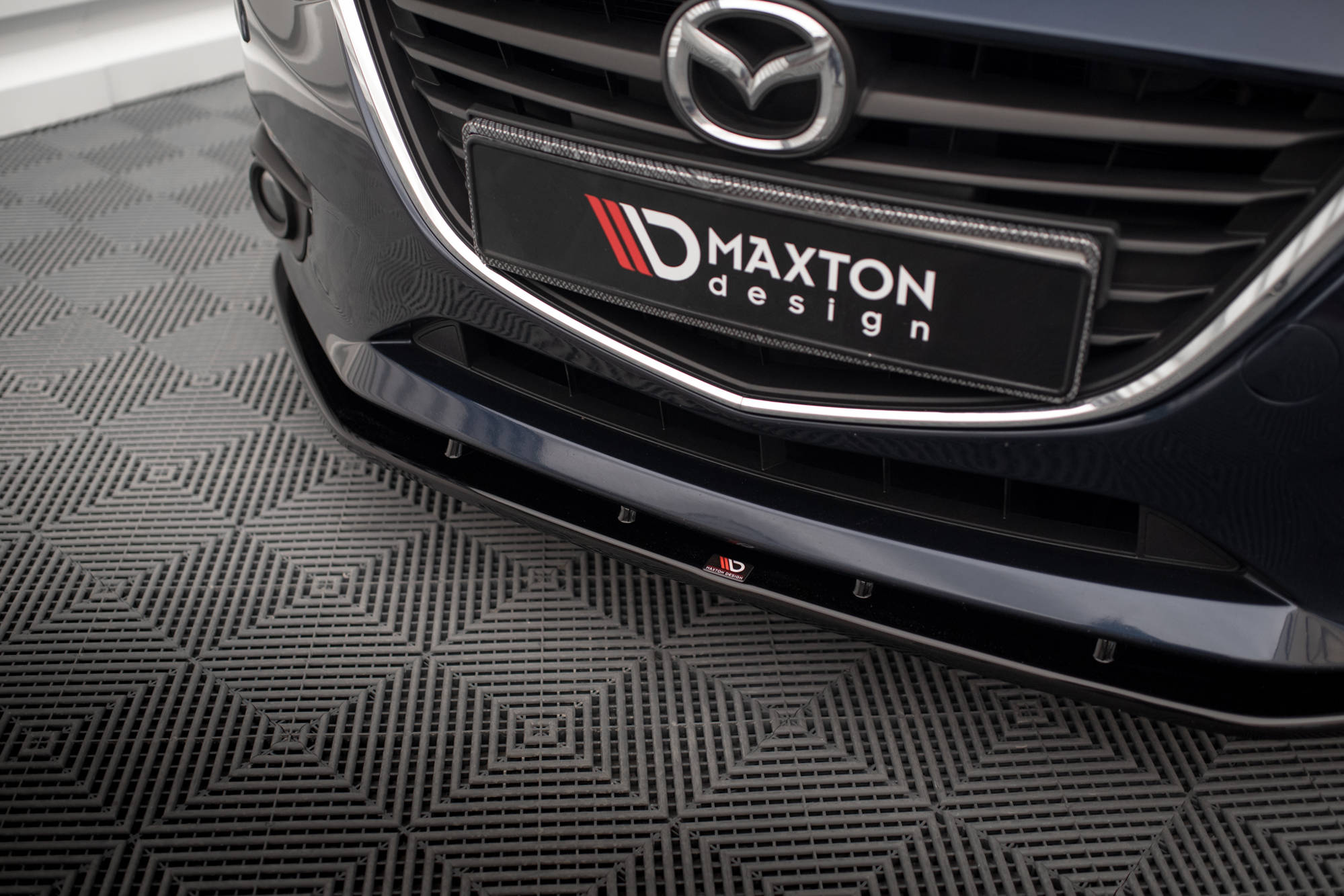 Street+ Spoilerlippe Front Ansatz passend für Mazda 3 Mk3 schwarz Hochglanz