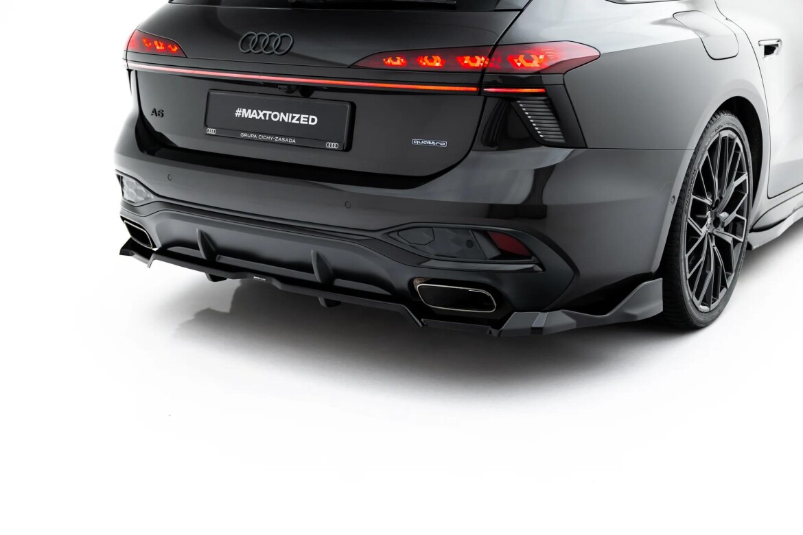 Diffusor RACE V.4 passend für Audi A6 S-Line C9 schwarz Hochglanz