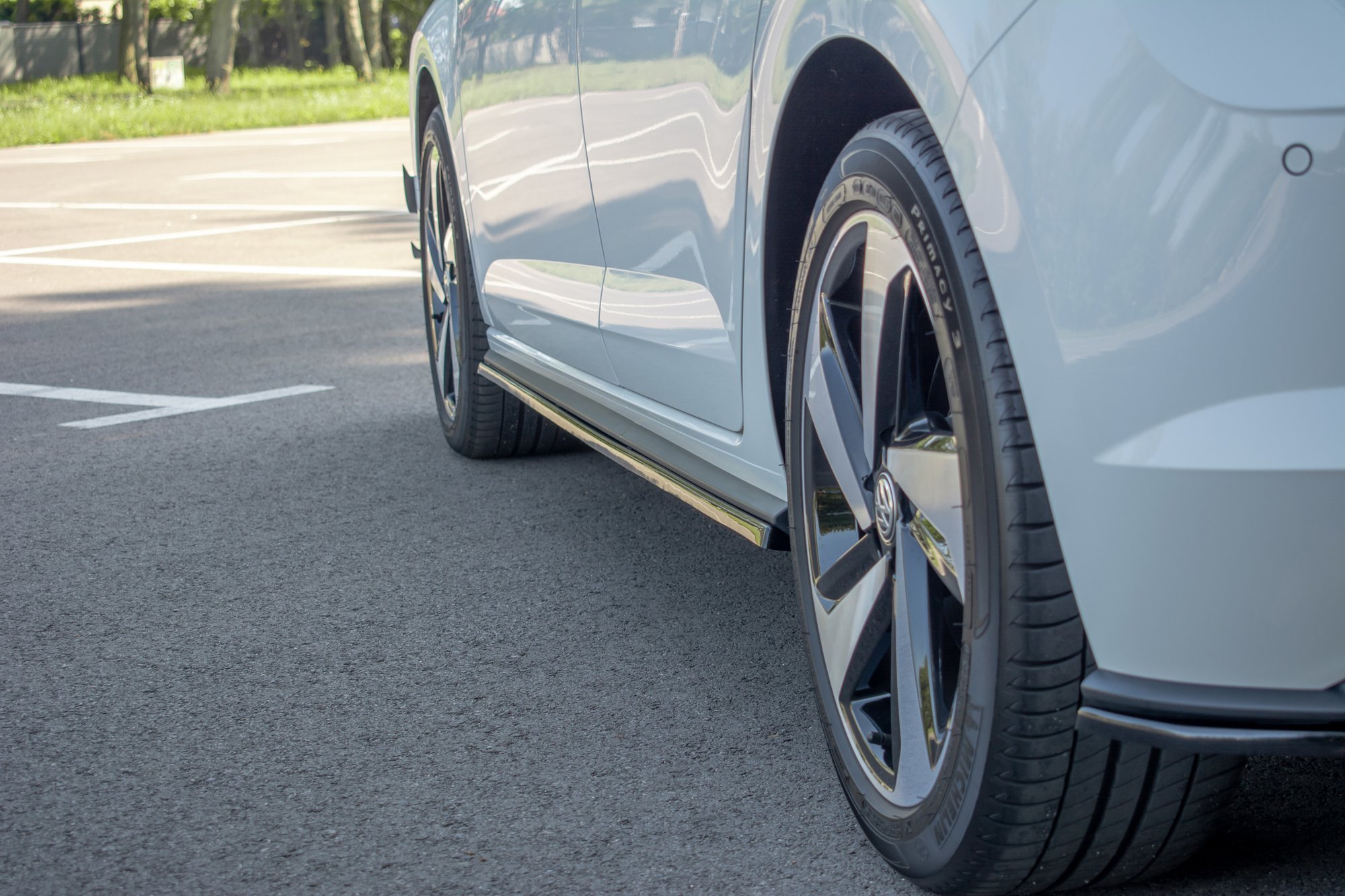 Side Skirts Diffusers VW Polo GTI / R-line Mk6 schwarz Hochglanz