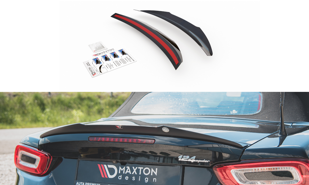Heckspoiler Lippe passend für ABARTH 124 Spider schwarz Hochglanz