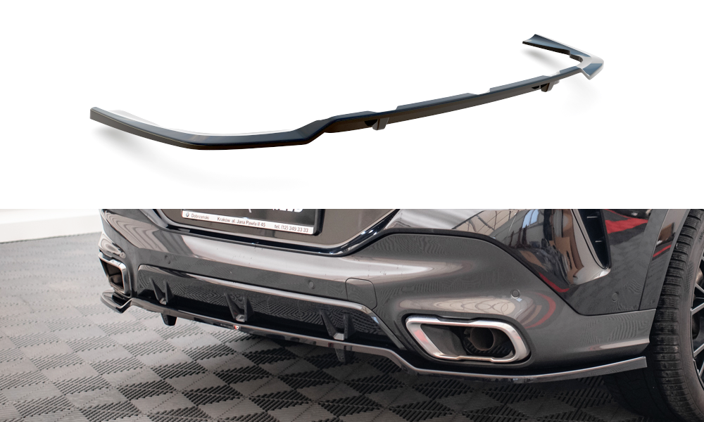 Street+ Mittlerer Diffusor RACE Heck Ansatz V.3 passend für BMW X6 M-Paket G06 schwarz Hochglanz