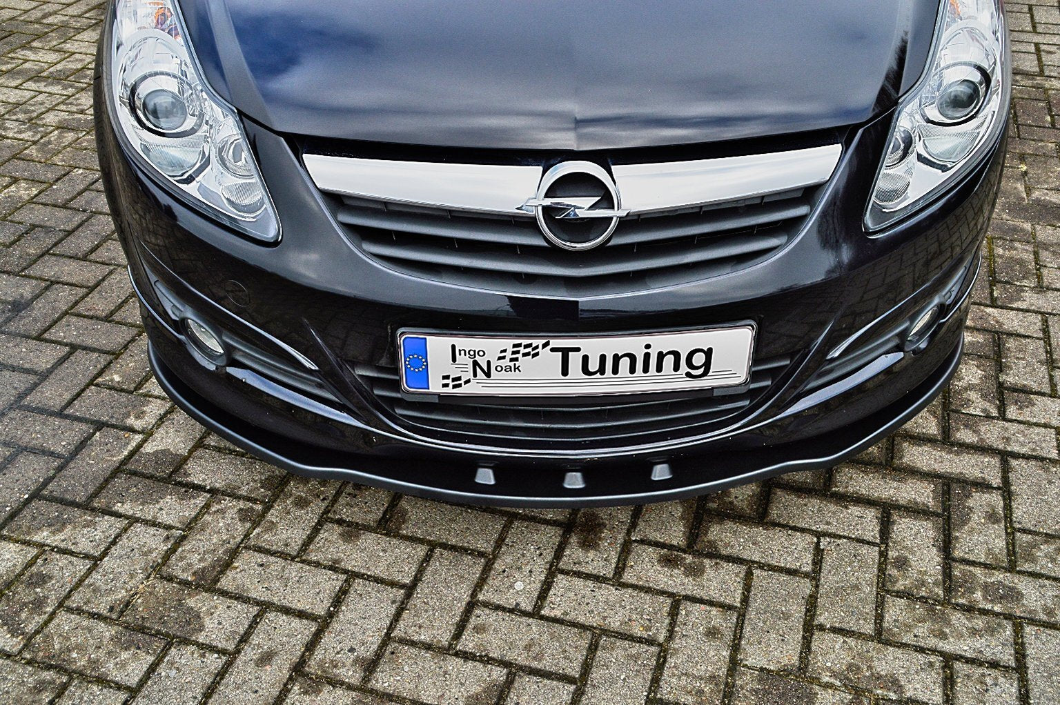 CUP Frontspoilerlippe für Opel Corsa D GSI + Sport + OPC -Line 1 Paket Schwarz Matt