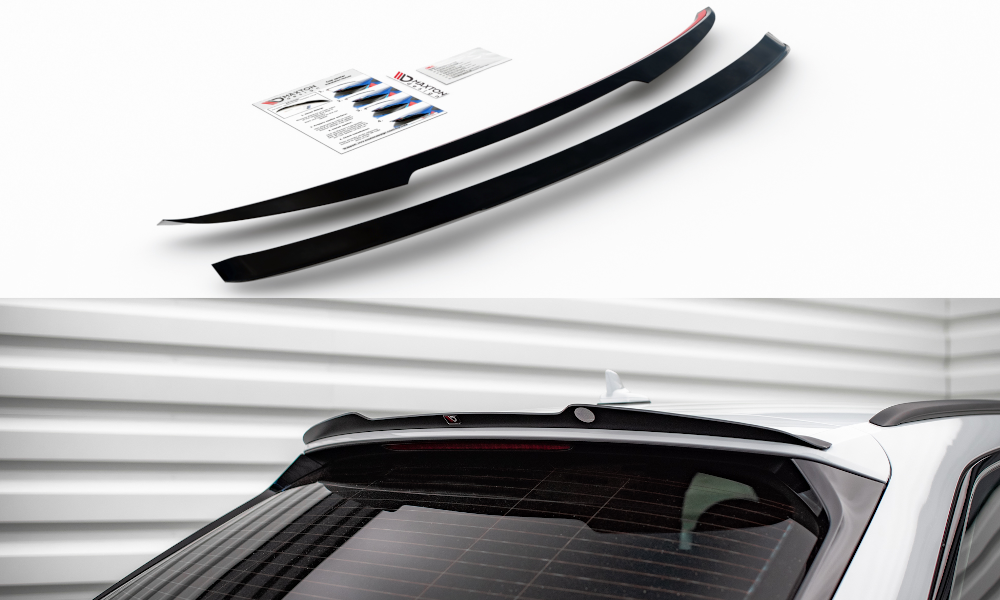 Spoiler CAP für Audi A6 Avant / A6 Allroad / A6 S-Line Avant / S6 Avant C8 / C8 Facelift schwarz Hochglanz