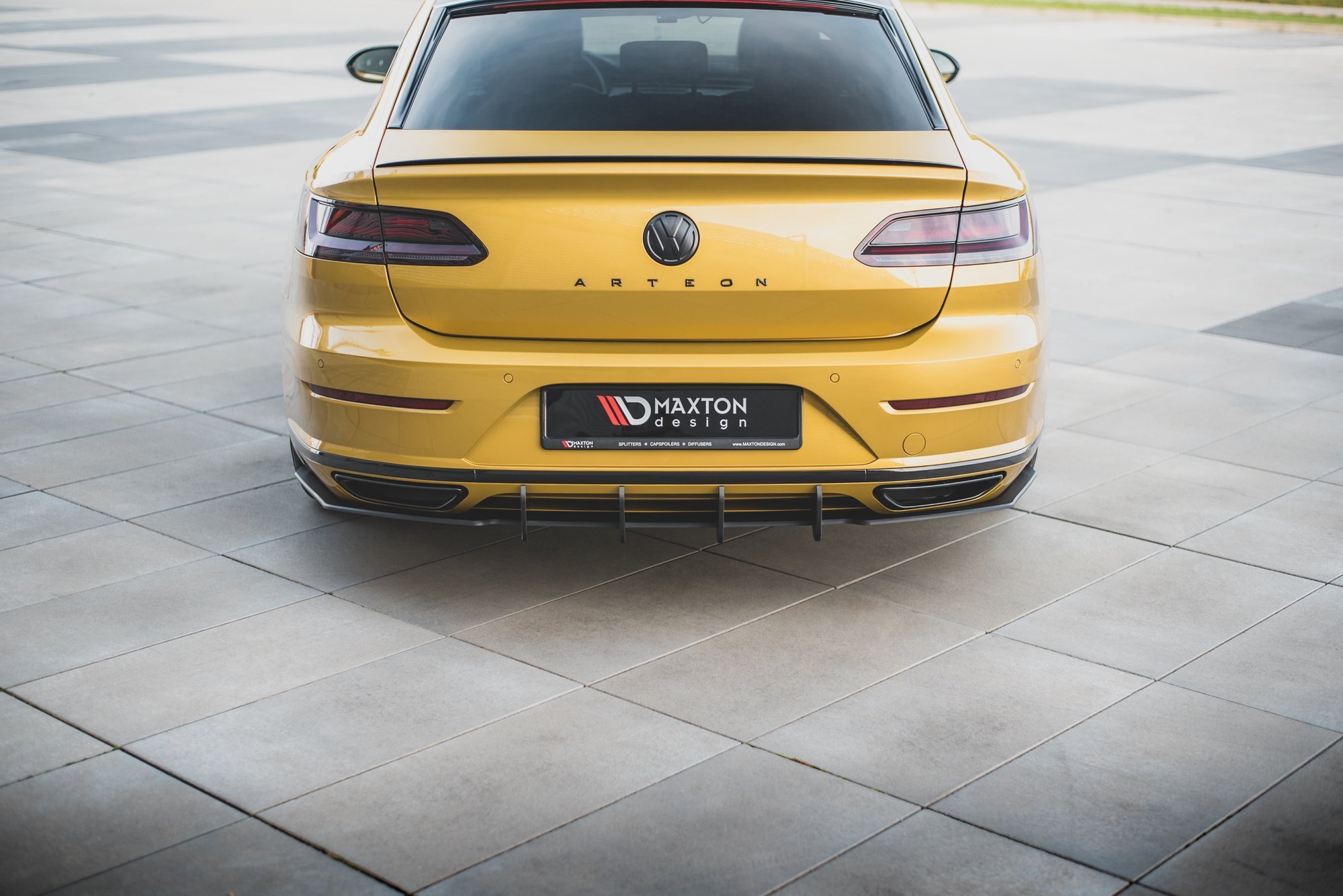 Street Pro Heck Ansatz Diffusor passend für VW Arteon R-Line rot